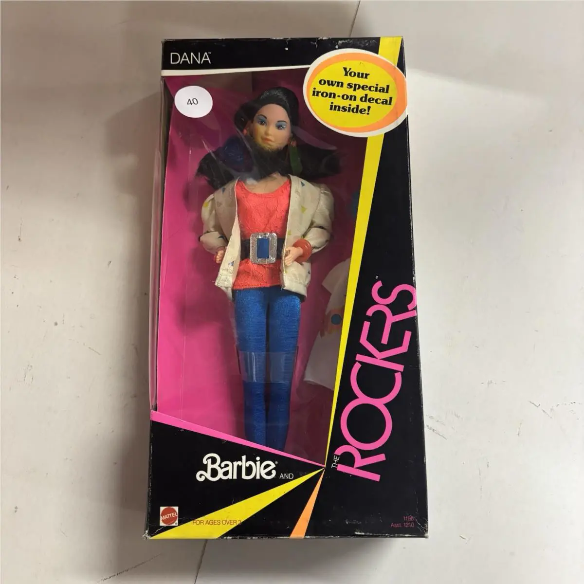 Vintage 1985 Barbie and The Rockers Dana Doll Mattel 1196 Iron On Decal
