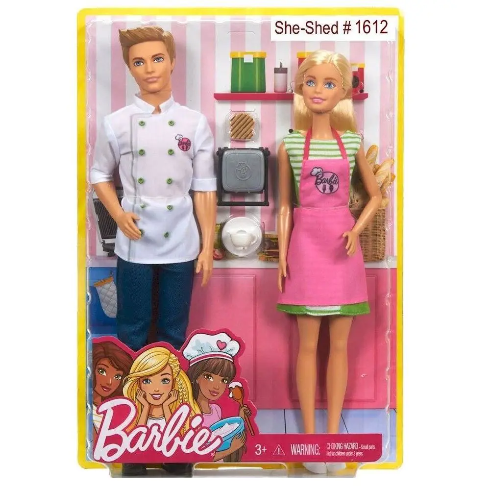 Barbie Waitress Ken Cafe Chef Set 2010 Mattel Barbie Doll FHP64 - Vgc