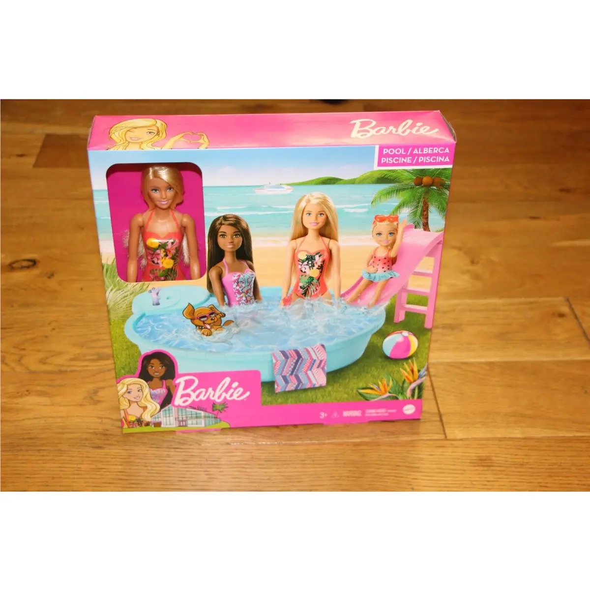 4 - Mattel Barbie Doll Blonde and Pool with Slide GHL91