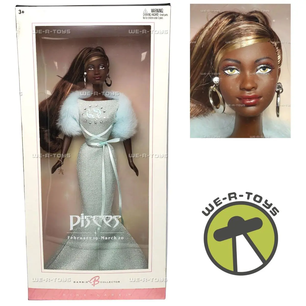 Barbie Pisces February 19-March 20 Pink Label Doll 2004 Mattel C6239 Nrfb