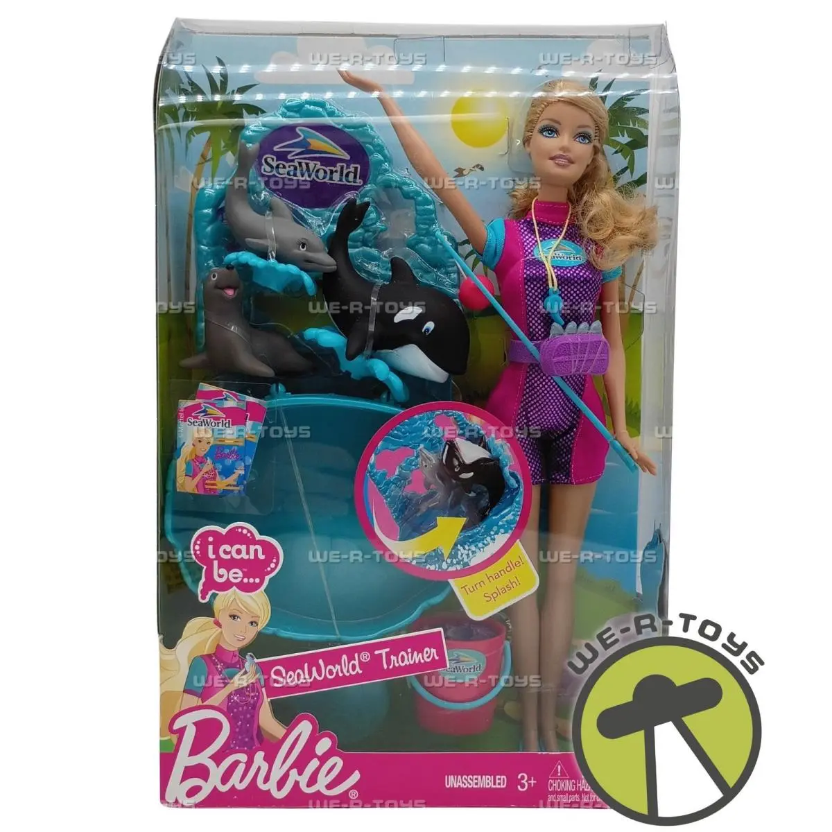 Barbie I Can Be Seaworld Trainer Doll Play Set with Sea Animals 2010 Mattel