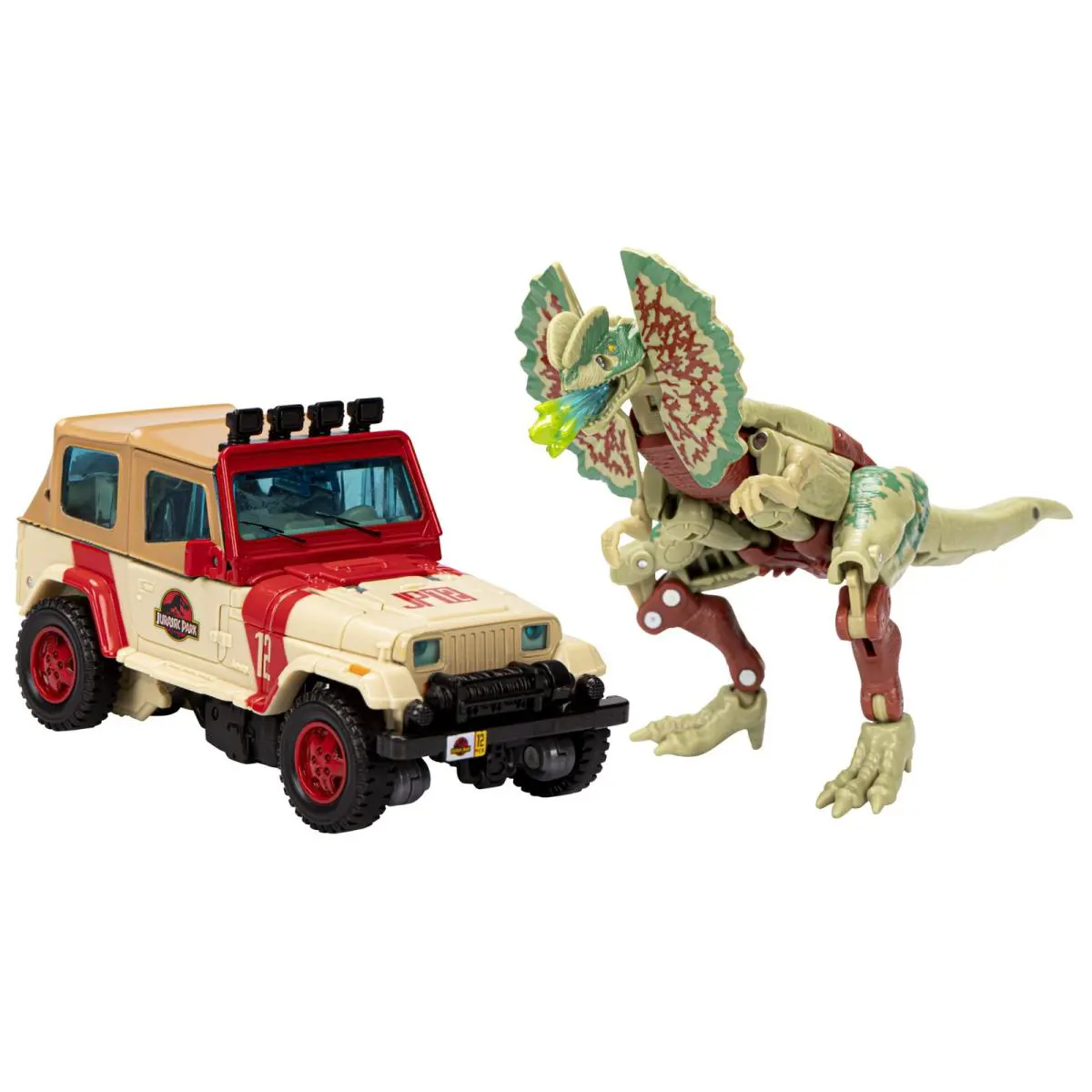 Jurassic Park x Transformers Dilophocon Autobot JP12 Figures Mash-up Pack
