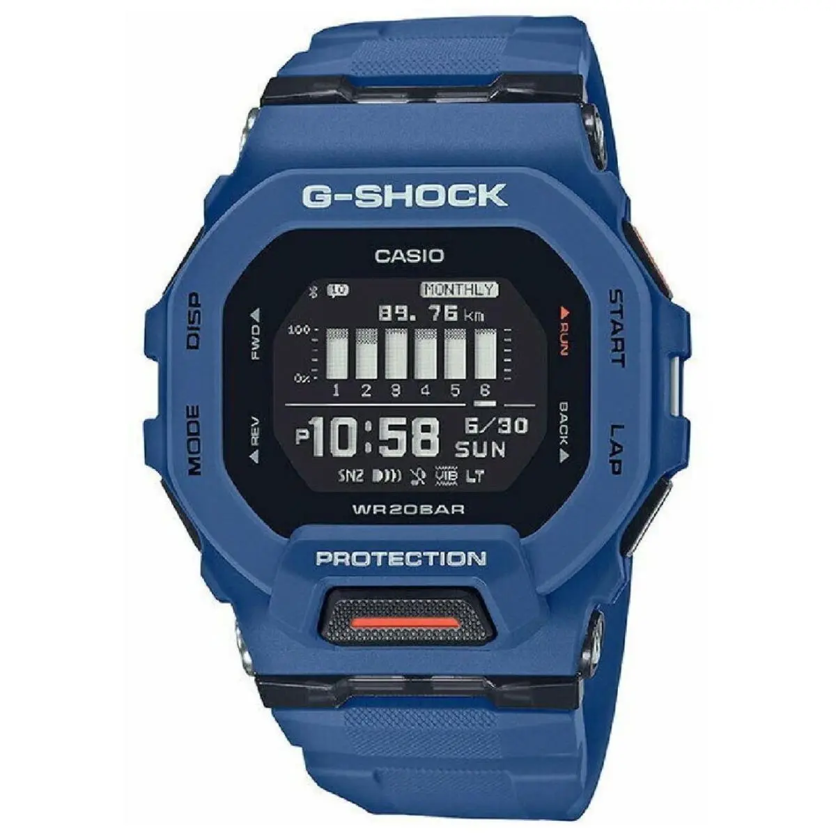G-shock Blue Mobile Link Bluetooth Digital Sport Watch GBD-200 GBD200-2 by Casio