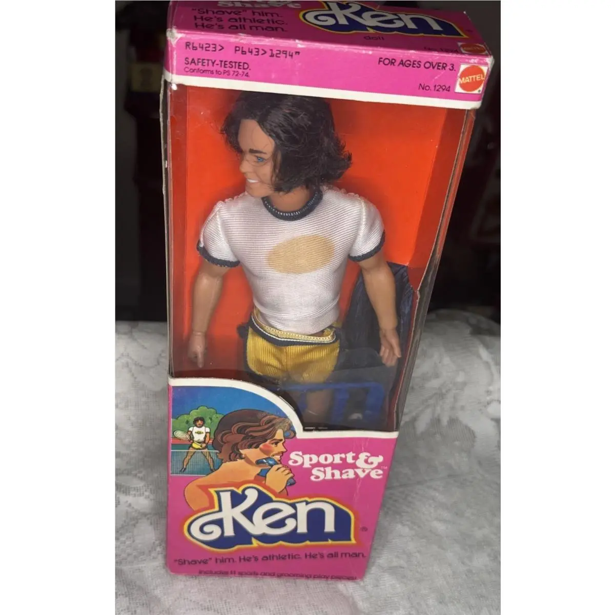 Vintage 1979 Barbie Ken Doll Sport and Shave Ken Mattel 1294 Brown Hair - Nrfb