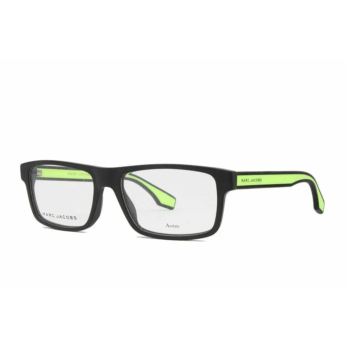 Marc Jacobs Men`s Rectangular Eyeglasses 290 71C Black Yellow 55-17-145