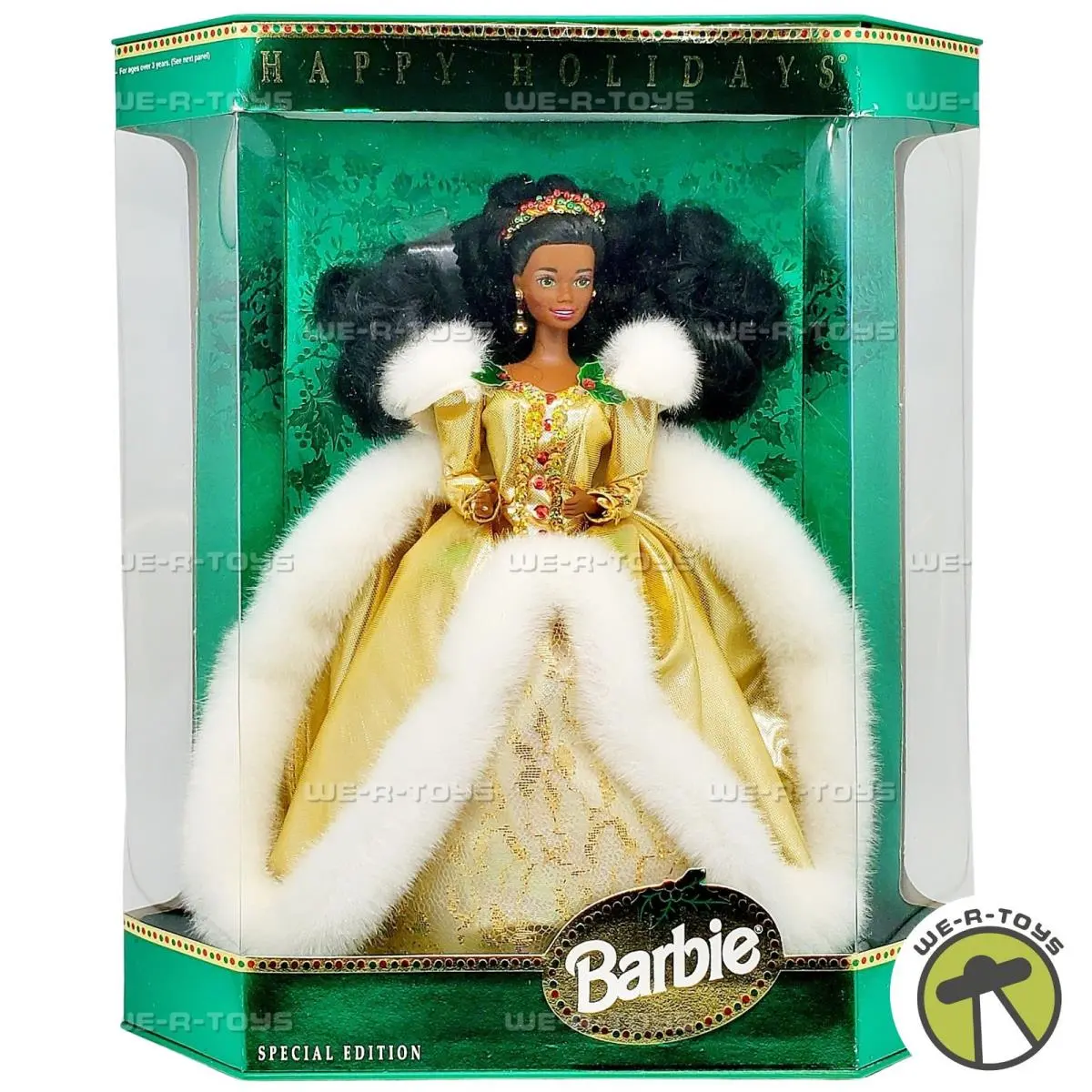 1994 Happy Holidays African American Special Edition Barbie Doll Mattel 12156