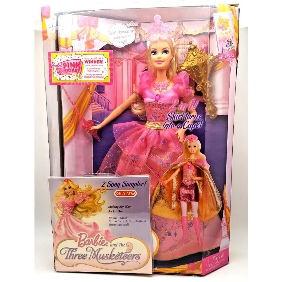 Barbie and The Three Musketeers Corinne 2008 with 2 Song Sampler Disc