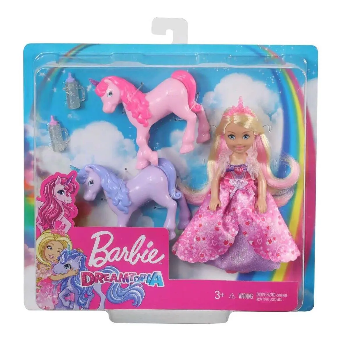 Barbie Dreamtopia Princess Chelsea Doll and 2 Baby Unicorns Set Mattel GJK17