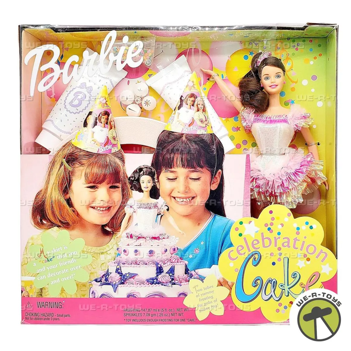 Barbie Celebration Cake Brunette Doll 1999 Mattel 22904