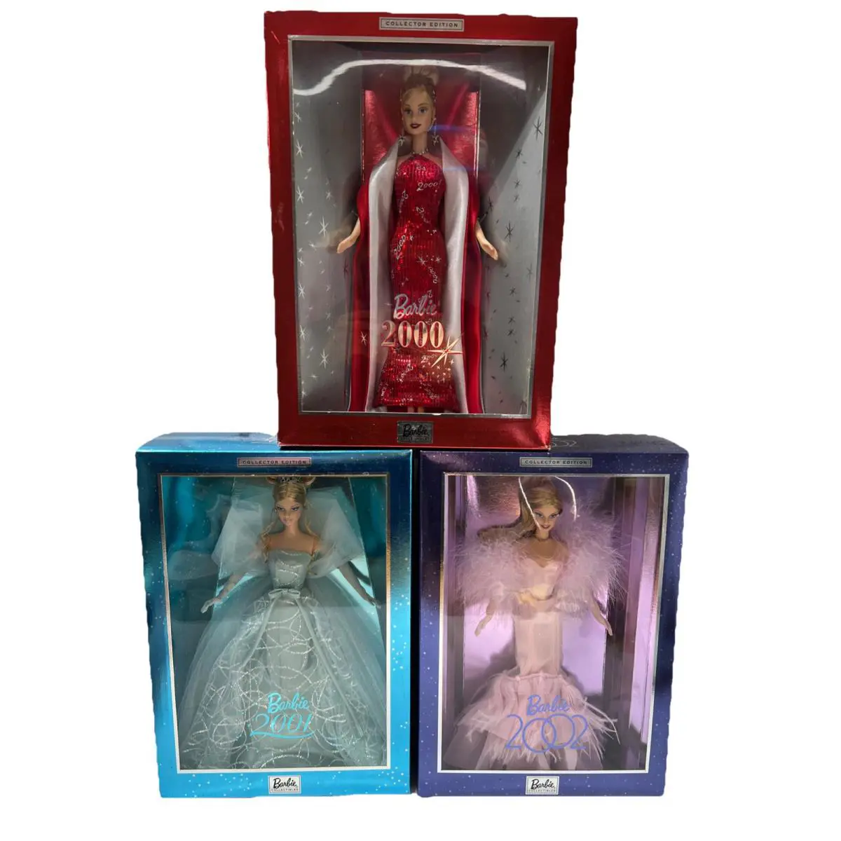 2000 2001 2002 Barbie Doll Collector Edition Mattel: 27409 53975 50841