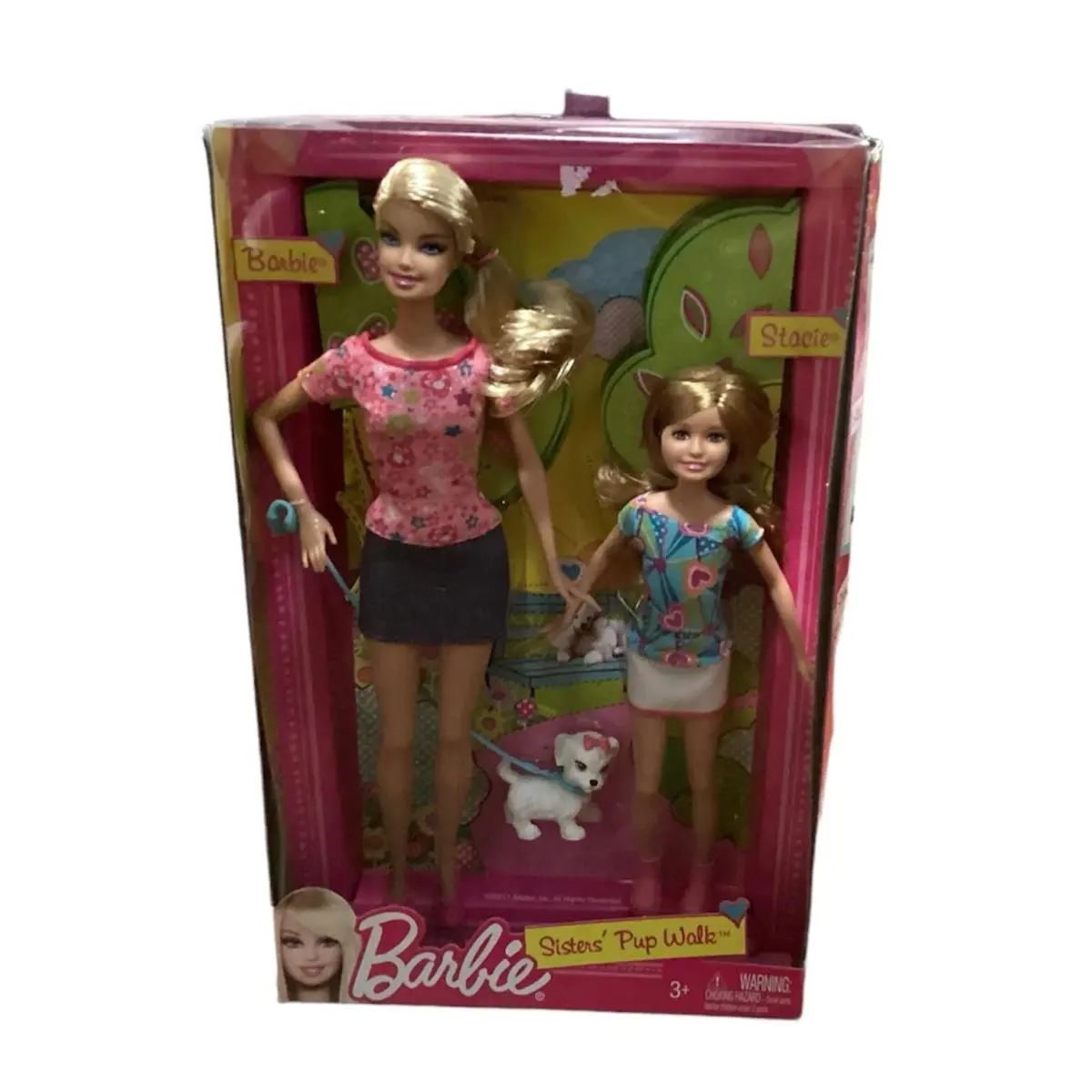 Barbie Sisters Pup Walk Barbie and Stacie Doll 2-Pack 2011 Nrfb Please Read All