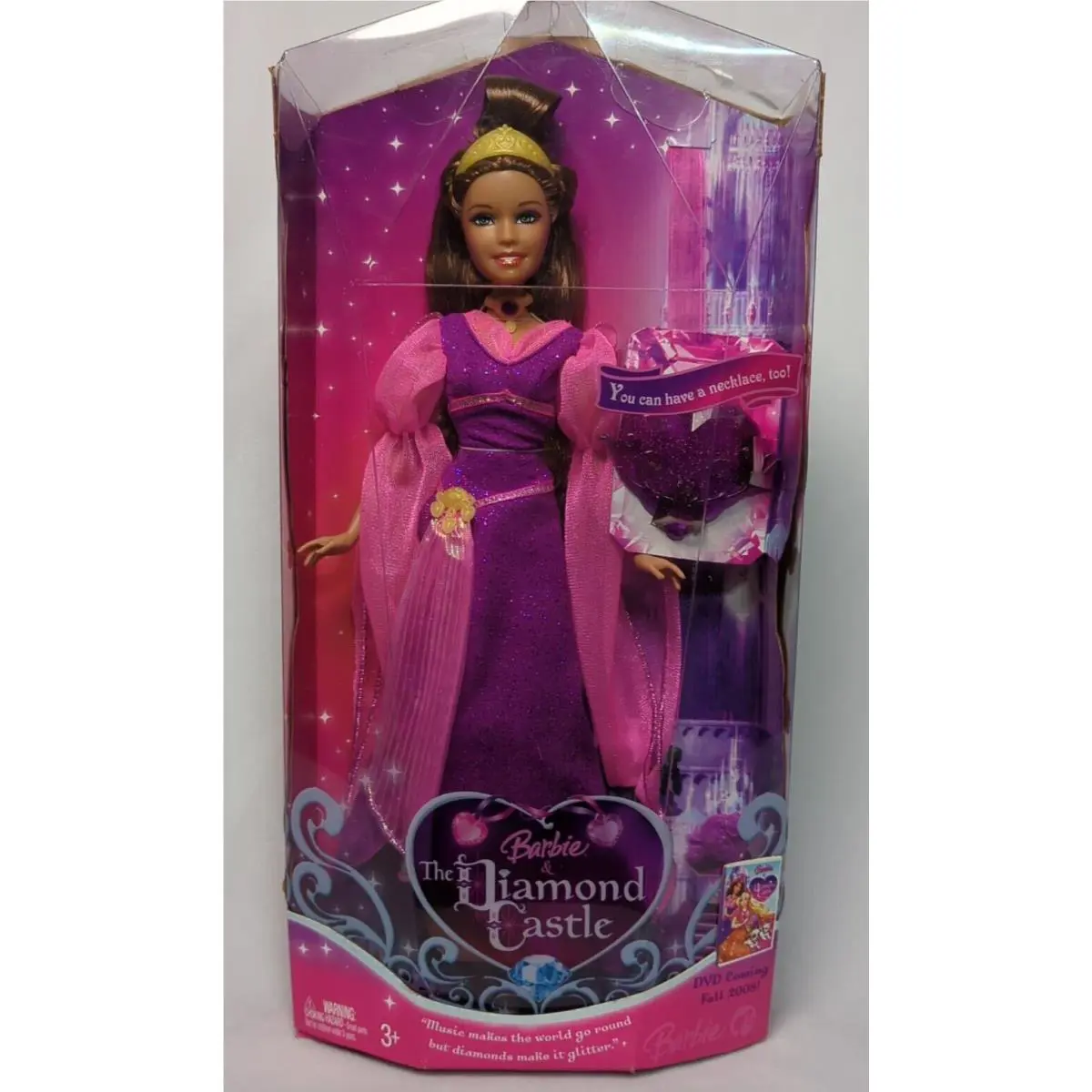 2008 Barbie The Diamond Castle Phaedra Muse Doll Purple Mattel M0796
