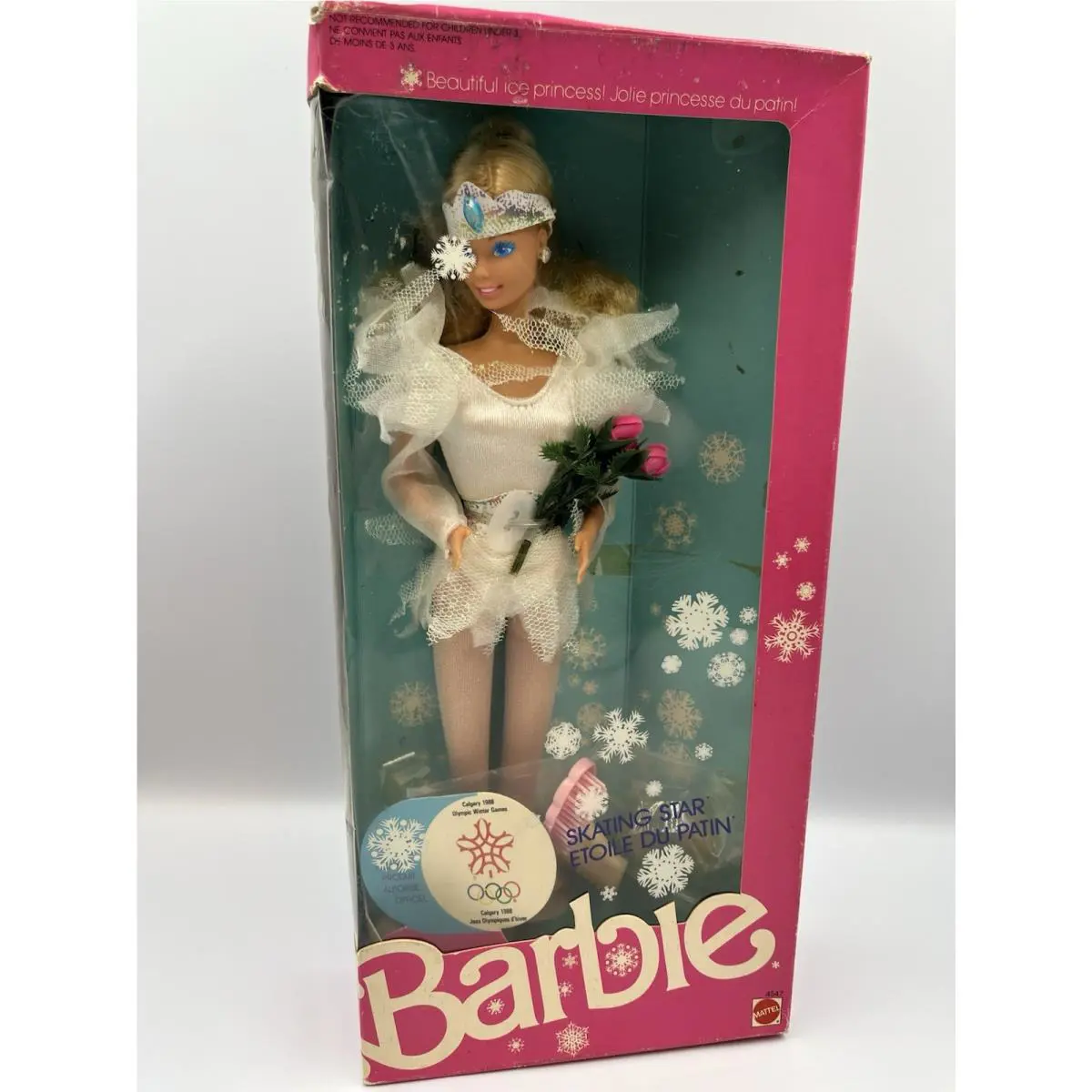 Htf Skating Star Rare Calgary Olympics Barbie Doll 1988 Mattel 4547 Collect
