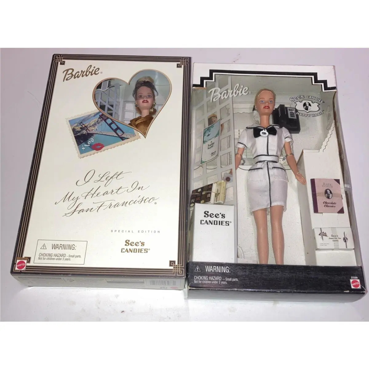 2 Barbie Sees Candy I Left MY Heart IN SF 2001 A Happy Habit 1999 Mattel