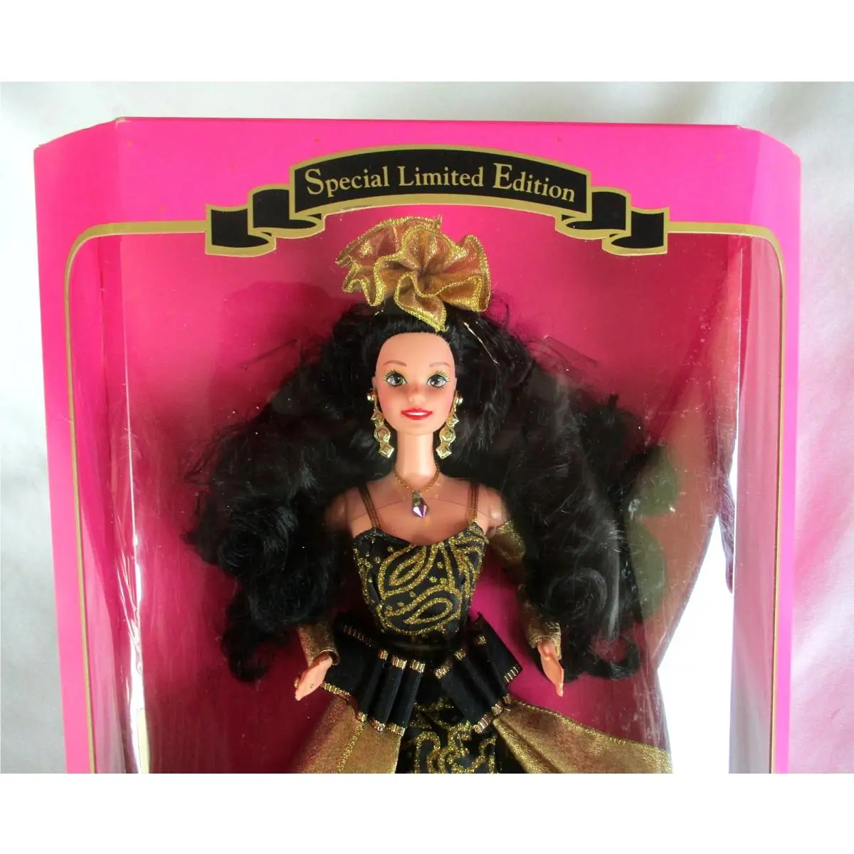 Moonlight Magic Barbie Doll Black Hair Gown Gold Tru 1993 Mattel 10608 Nrfb