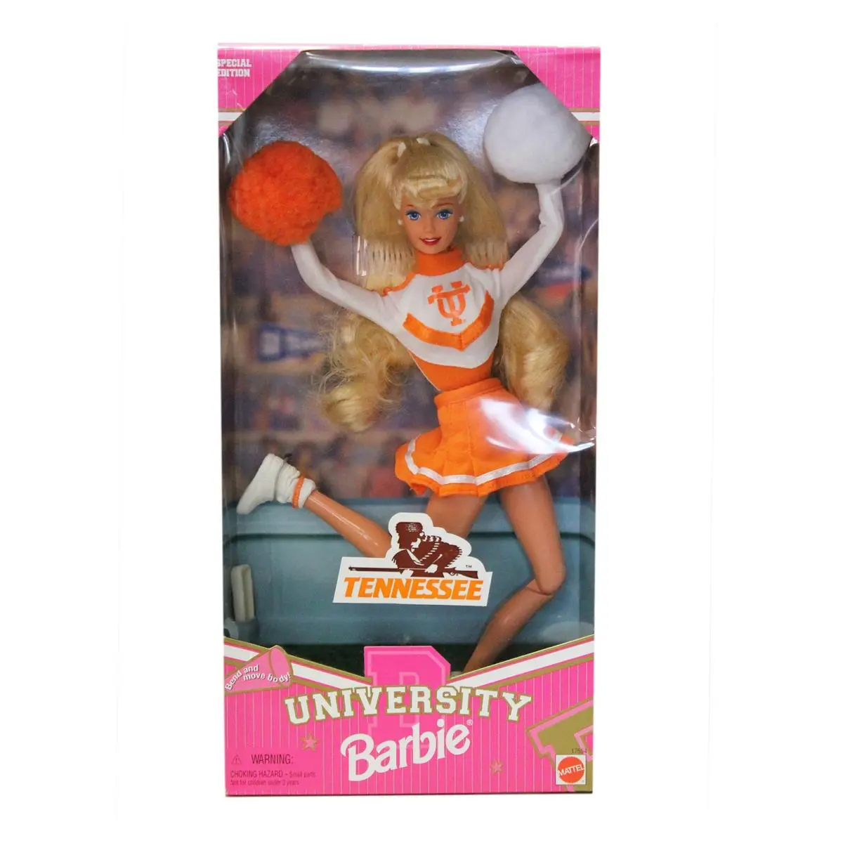 University Tennessee Blonde Barbie 1997 Mib Nrfb - 17554