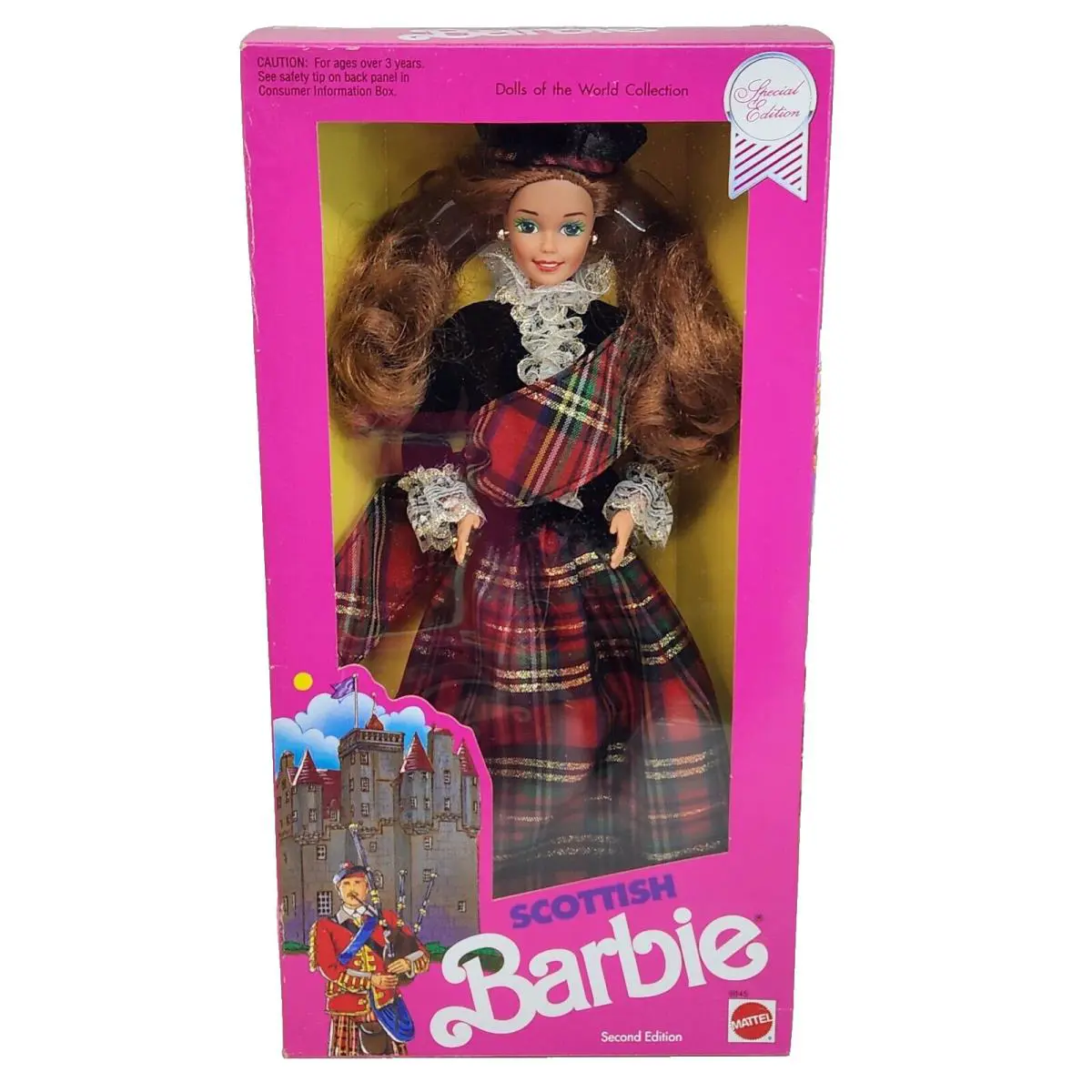 Vintage 1990 Mattel Scottland Scottish Barbie Dolls OF The World 9845