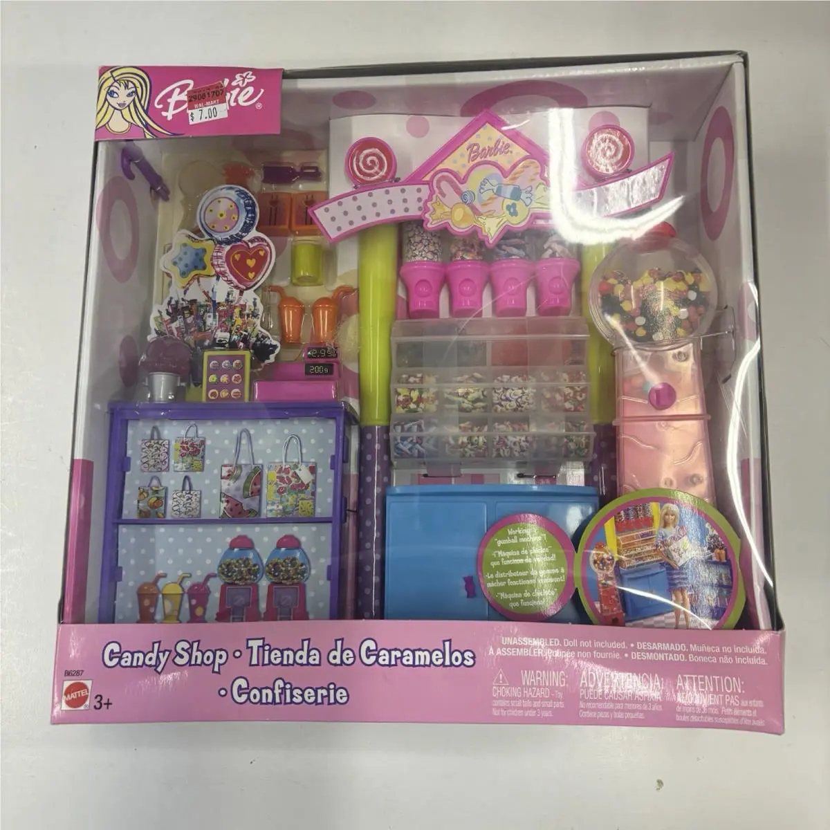 2003 Mattel Barbie Candy Shop Playset B6287 Nrfb