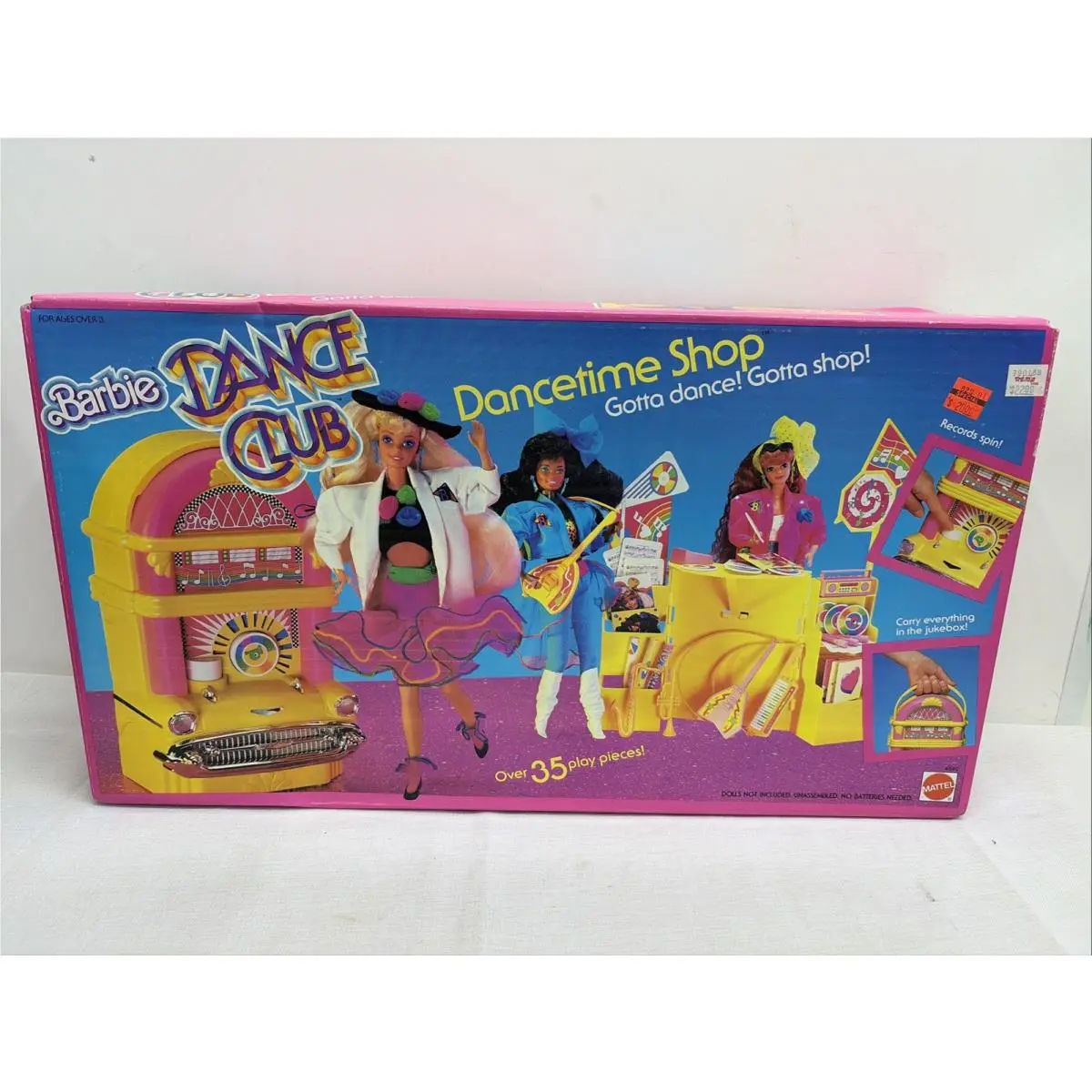 1989 Mattel Barbie Dance Club Dancetime Shop Jukebox Playset 4840 Nrfb