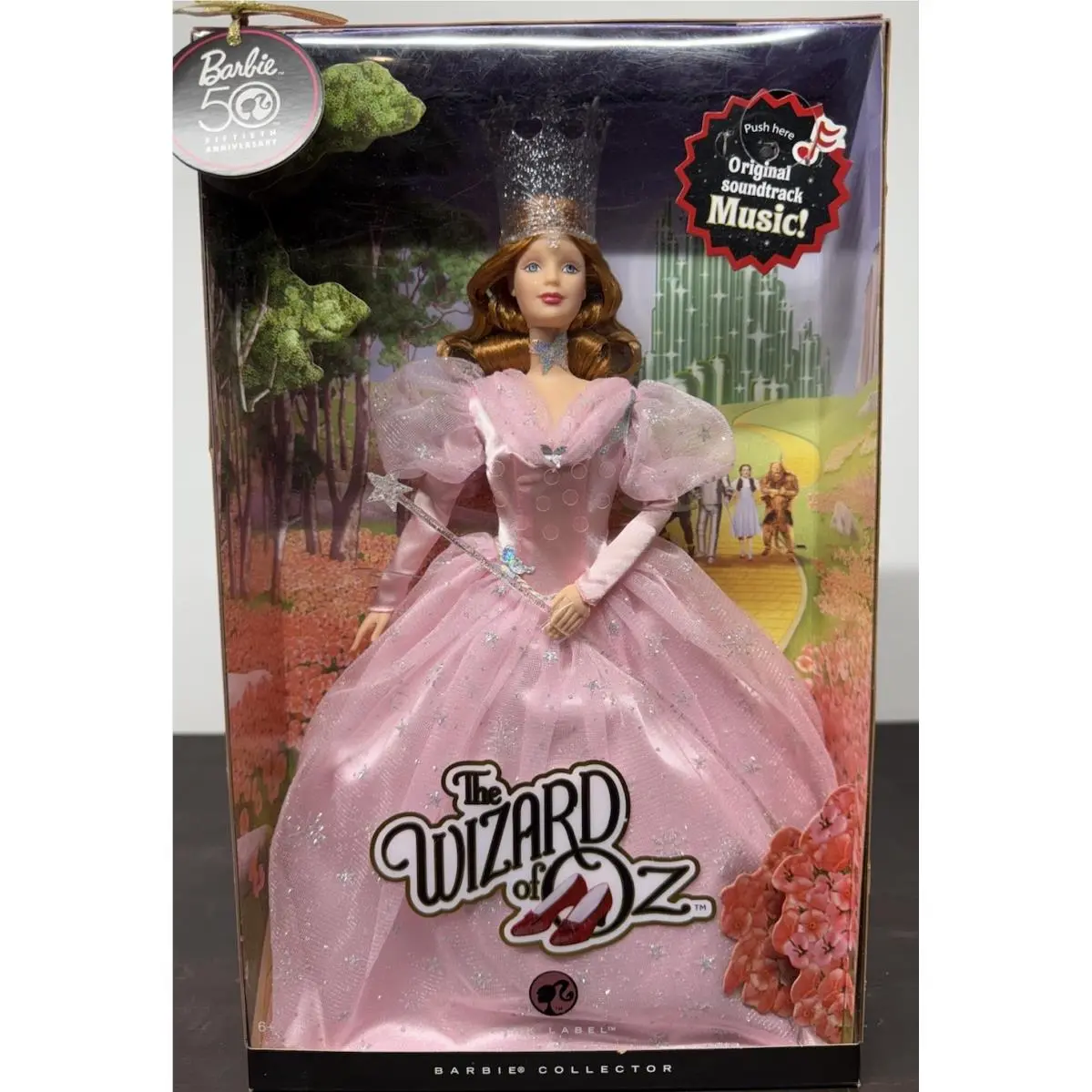 2008 Barbie Glinda The Wizard of Oz Pink Label 50th Anniversary Music Read