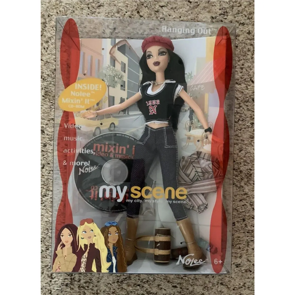 2003 Mattel My Scene Hanging Out Nolee Doll + Cd-rom Mixin It TM Nrfb