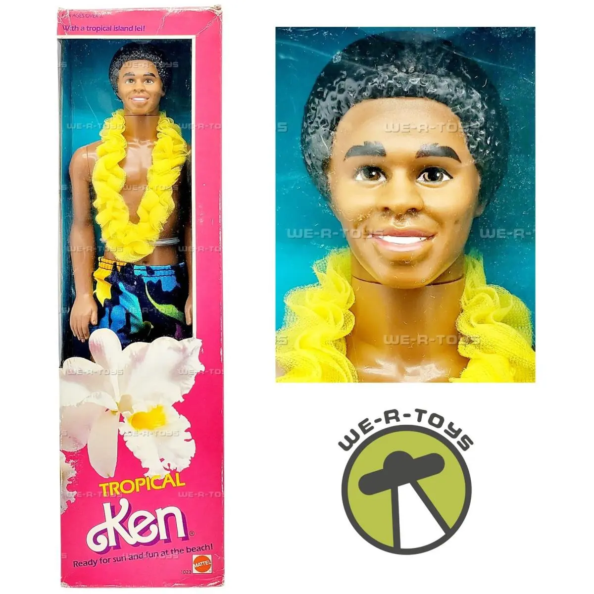Barbie Tropical Ken Doll African American 1985 Mattel 1023