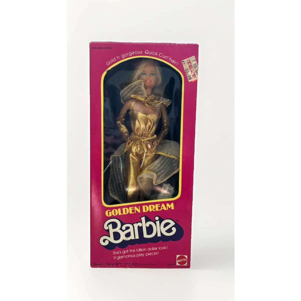 Mattel 1874 Golden Dream Barbie 1980 Doll Accessories 5 Pc Costume
