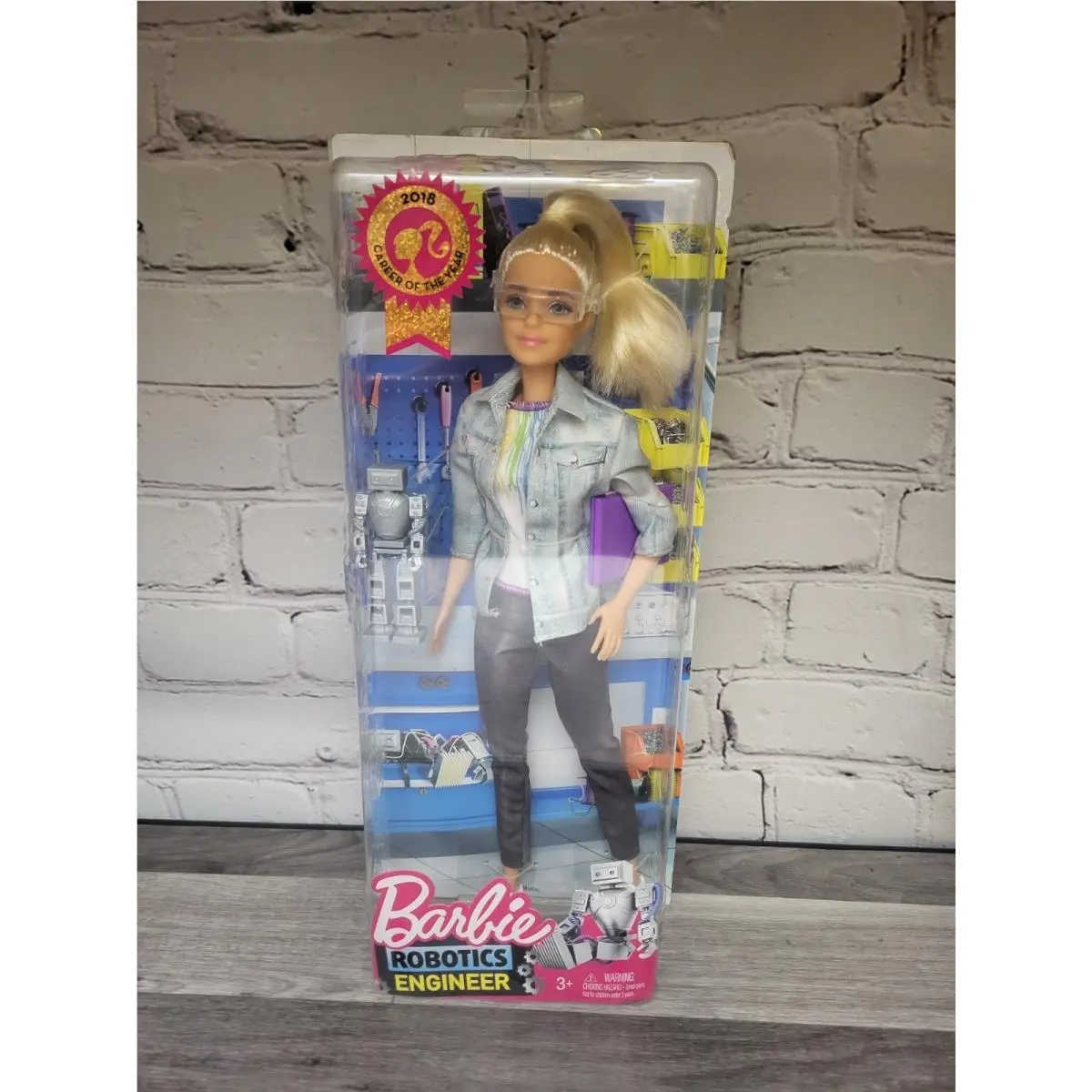 Barbie Robotics Engineer Doll Career of The Year 2018 Blonde Robot Laptop