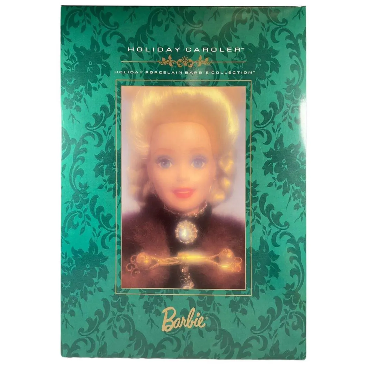 Vintage 1996 Holiday Caroler Porcelain Barbie Mattel Packaging§