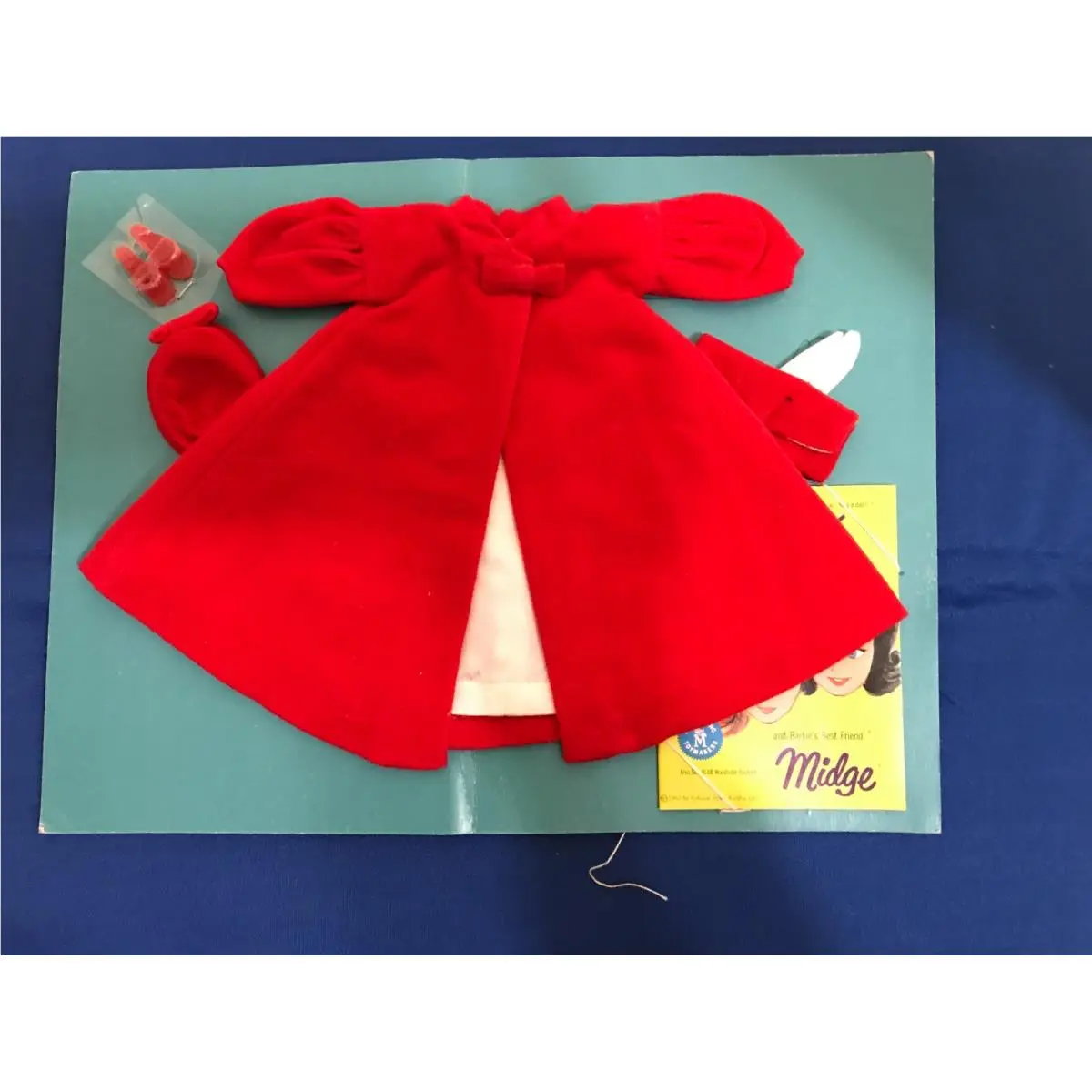 Vintage Barbie Red Flare ON Card Board Mint