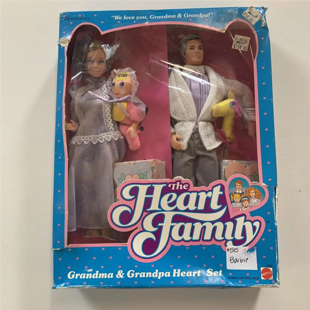 Mattel 1986 The Heart Family Grandma and Grandpa Heart Grandparents Dolls Nrfb