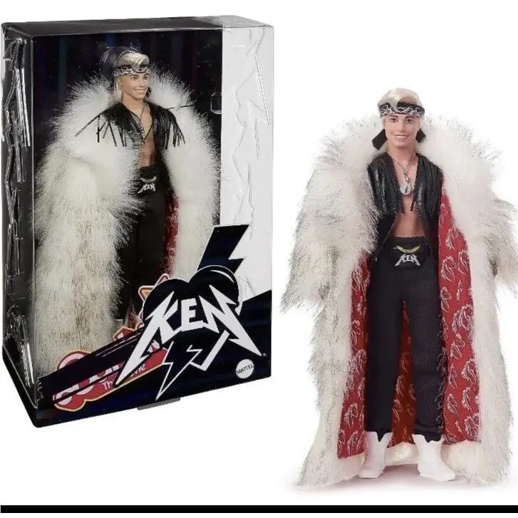 Ken Doll Wearing Fur Coat IN Shipper Box Barbie The Movie Signature 2023