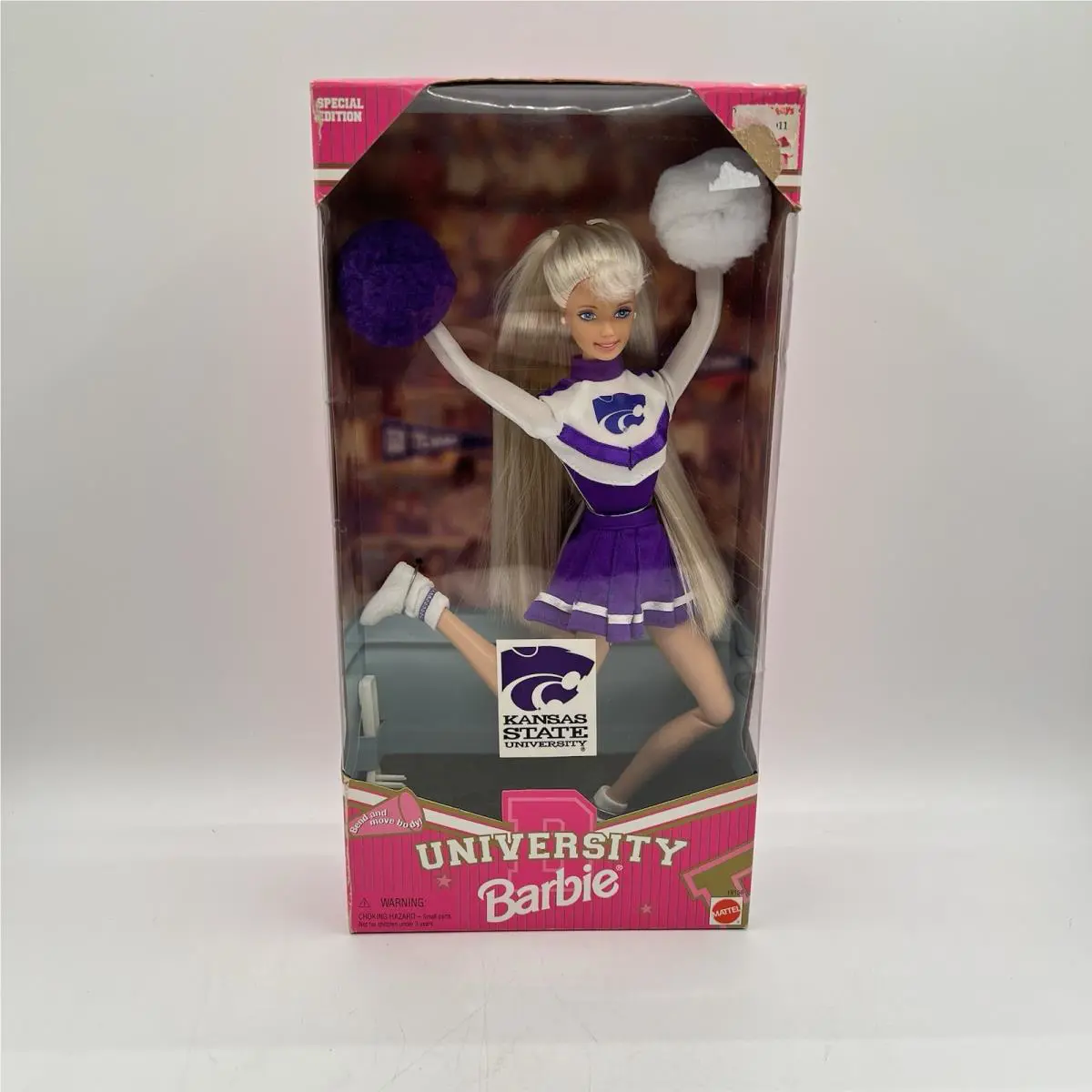 Nrfb 1996 Mattel University Barbie Kansas State University 19156 Doll