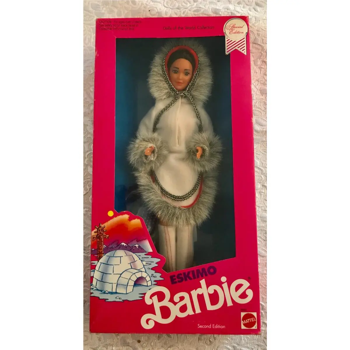 Barbie Dotw: Eskimo Dolls of The World 1990 9844 Nrfb Rare