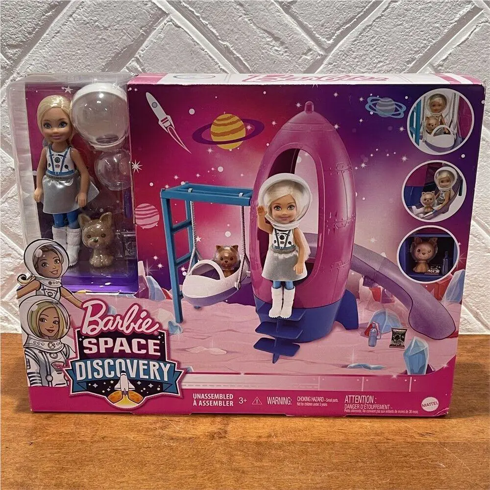 Barbie Space Discovery Chelsea Puppy Playset Mattel Rocket Ship