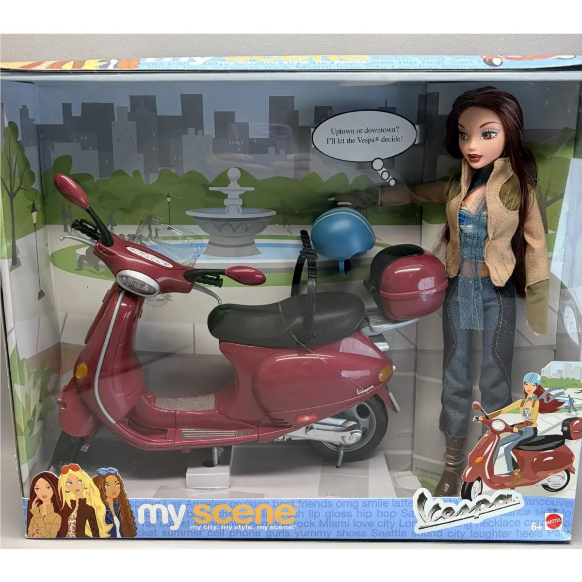 2003 Mattel My Scene Chelsea My City My Style Vespa Set Nrfb C1681