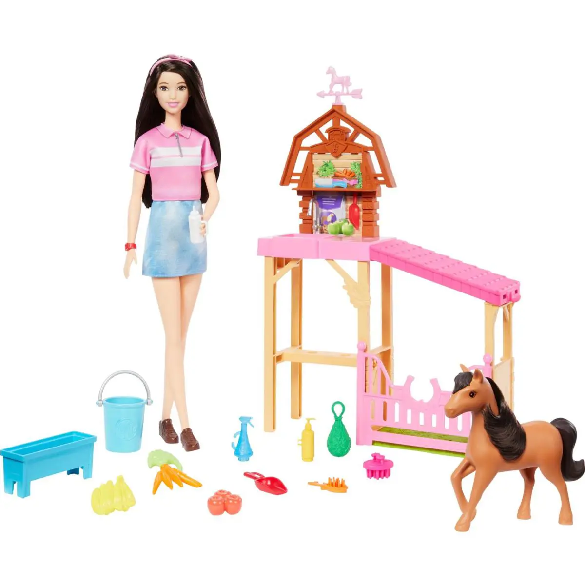 Barbie Mysteries Great Horse Chase Playset with Renee Doll and Pony Accessories