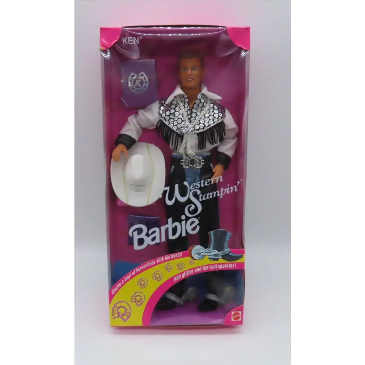 Western Stampin Barbie Ken 1993 Mattel 10294 Nrfb