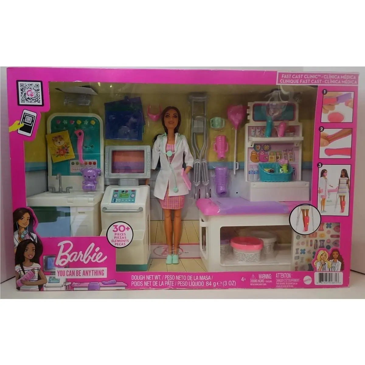 Barbie You Can Be Anything Fast Cast Clinic Doll Playset 30plus Pieces
