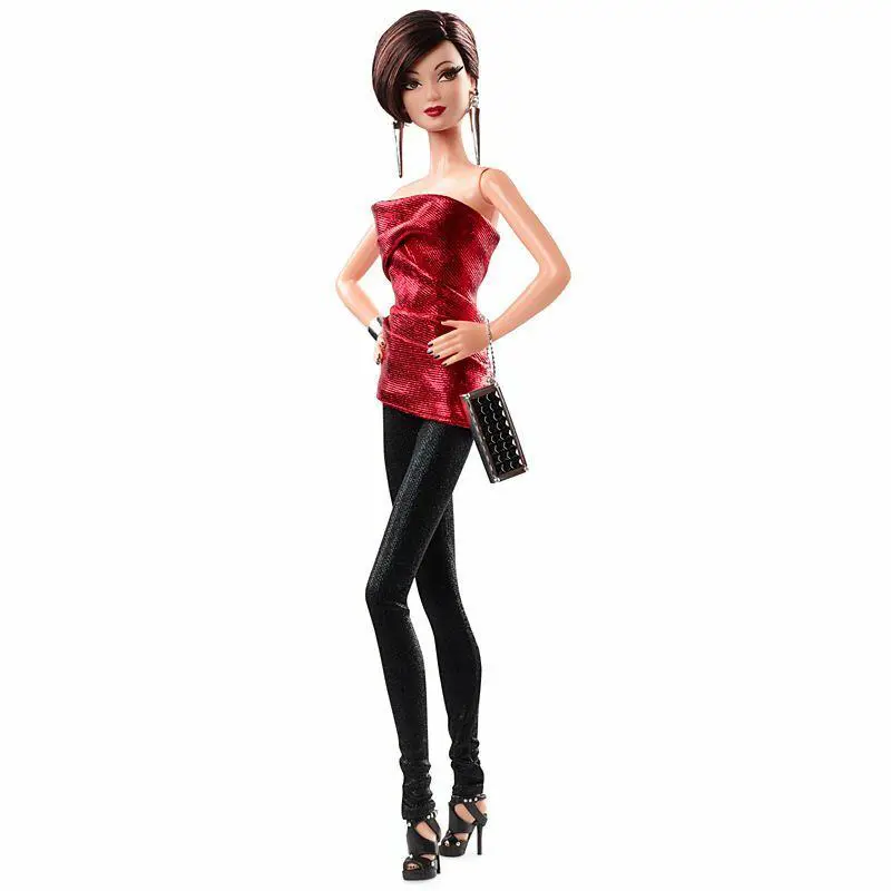 2014 The Barbie Look City Shine Asian Lea Red Black Outfit Nrfb