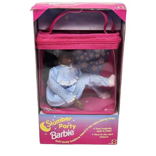 Vintage 1994 Slumber Party African American Barbie Doll 12697 Glow IN Dark