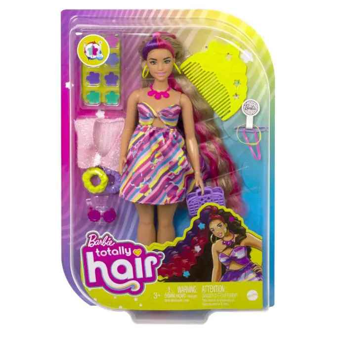 Mattel Barbie Totally Hair Flower Doll 8.5 Long Fantasy HCM89