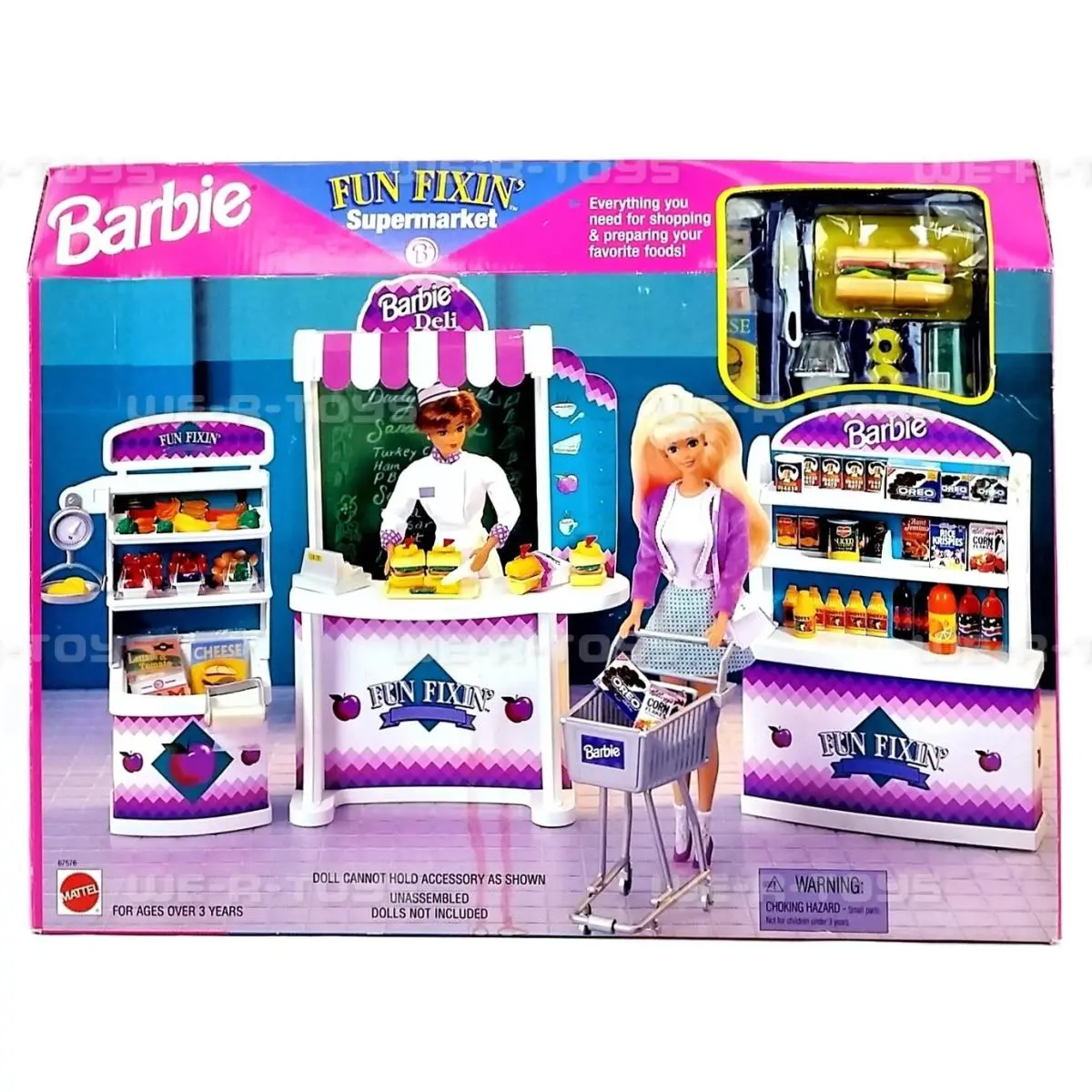 Barbie Fun Fixin` Supermarket Playset 1997 Mattel 67576 Nrfb