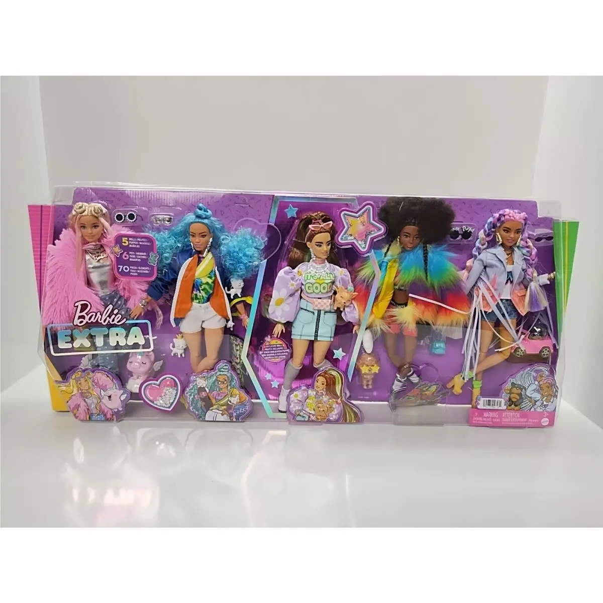 Barbie Extra 5 Doll Exclusive Set Complete