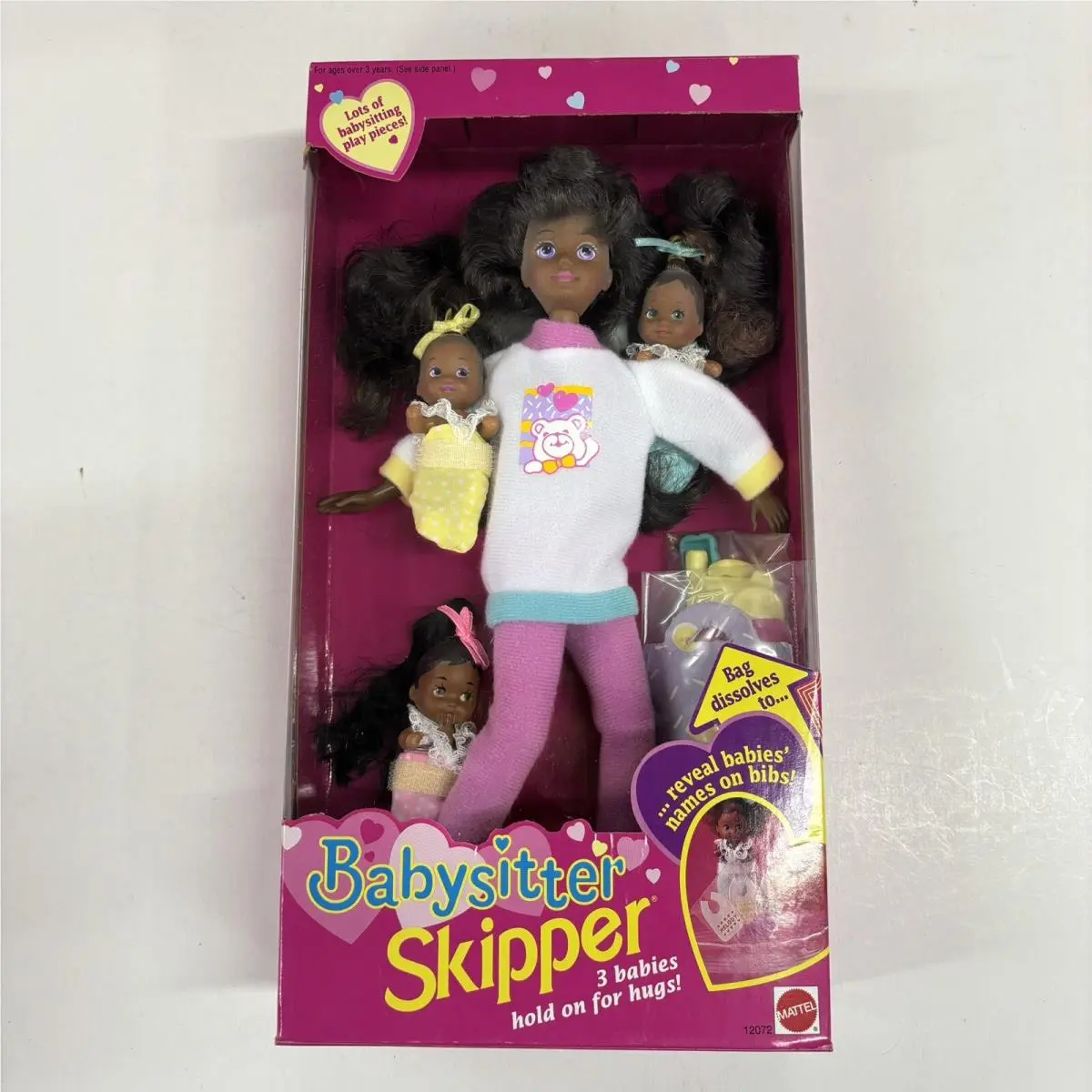 1994 Mattel Barbie Babysitter Skipper African American Babies Mattel 12072