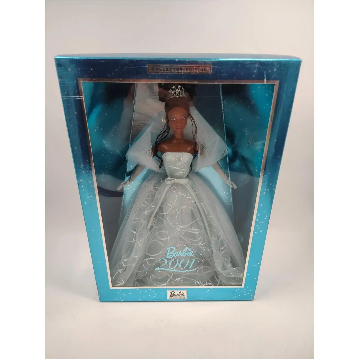 Barbie 2001 African American Black Tiara Formal Gown AA Doll Mattel Nrfb 50842