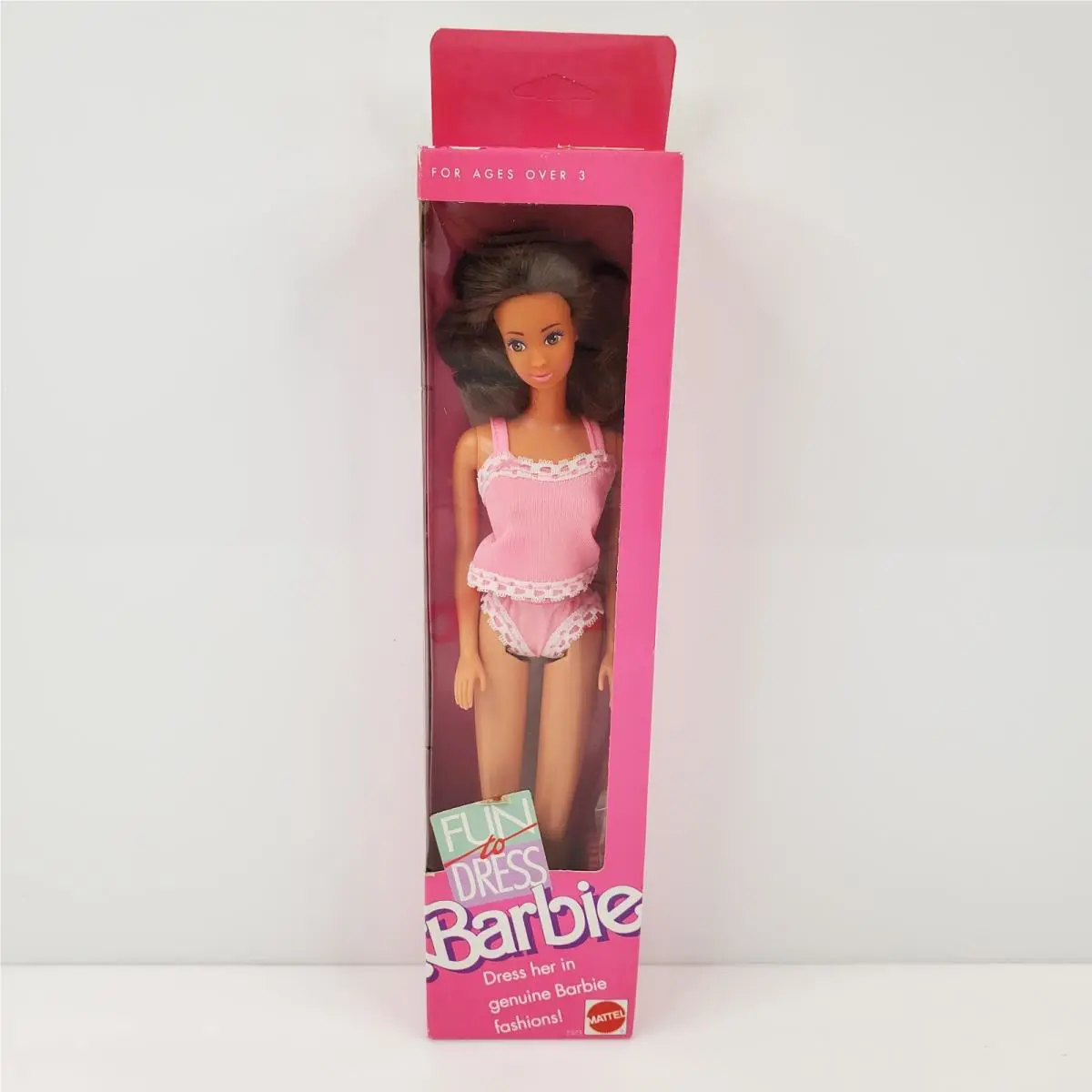 Vintage 1989 Barbie Fun To Dress Fashion Doll Pink 7373