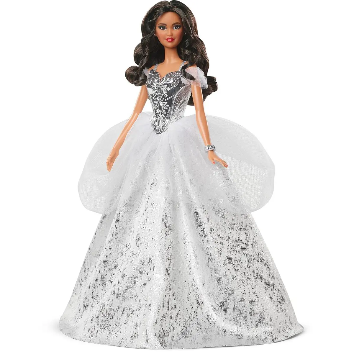 2021 Holiday Barbie Doll Elegant Gown Sparkling Glamour Gift For Ages 6 and Up