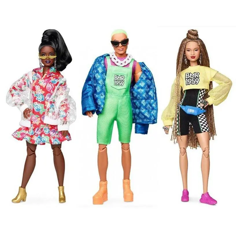 3 BMR1959 Barbie Retro. Romper Ken Doll W/puffer Jacket Vinyl Jacket