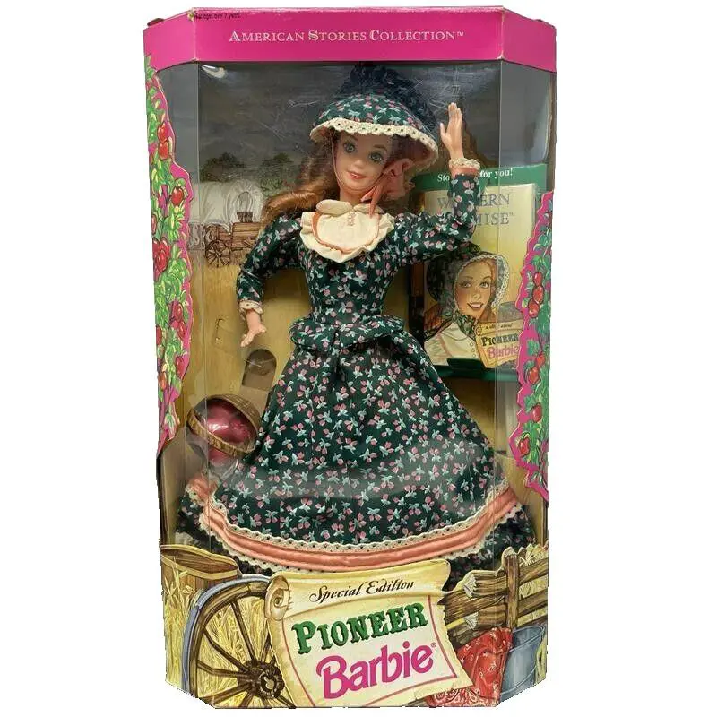 Vintage 1994 Mattel American Stories Pioneer Barbie with Western Promise Book